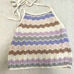 Cute Crochet Halter Crop Top American Eagle